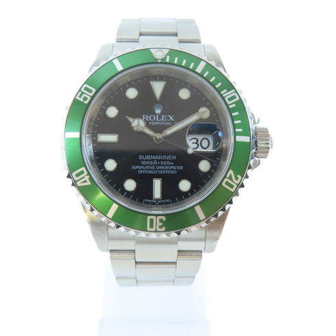 ROLEX Submariner Date Automatic Movement Watch 16610LV Stainless Steel Black