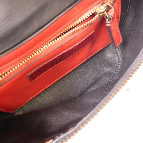 Valentino GHW Waist Bag Calfskin Leather Black v1