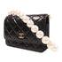 CHANEL CC GHW Wallet On Chain Shoulder Bag Calfskin Leather Black