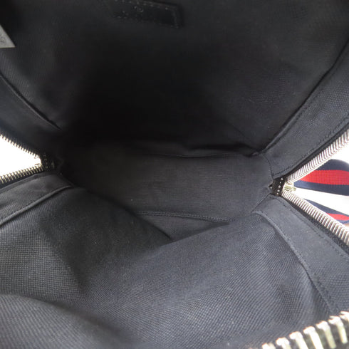 GUCCI GG SHW Black Sling Backpack Crossbody Waist Bag 478325 Coated Canvas Black