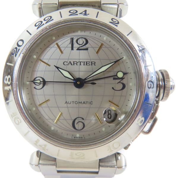 CARTIER Pasha C Automatic Wristwatch W31029M7 Stainless Steel White #14cm