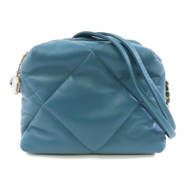 CHANEL Quilted CC GHW Chain Shoulder Bag Crossbody Lambskin Leather Green