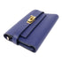 HERMES GHW Kelly Wallet Chevre Leather Bleu Encre Blue