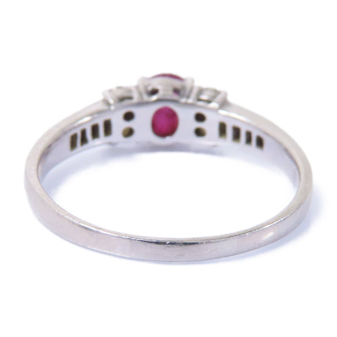 Fine Jewelry 1.11ct Ruby 0.50ct Diamond Ring Accessories US#9.25 PT900 Platinum