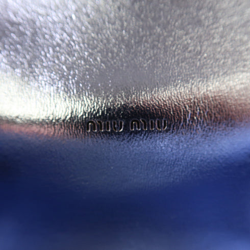 MIU MIU GHW Mini Bag Chain Shoulder Bag Leather Blue