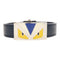FENDI SHW Bracelet Calfskin Leather Blue