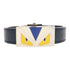 FENDI SHW Bracelet Calfskin Leather Blue