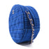 CHANEL CC SHW Round Clutch With Chain Shoulder Bag Tweed Blue