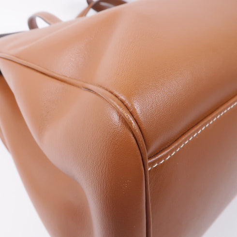 CELINE GHW Soft 16 Shoulder Bag Calfskin Leather Brown