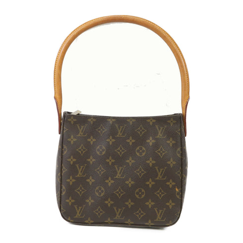 LOUIS VUITTON LV GHW Looping MM Shoulder Bag M51146 Monogram Brown v4