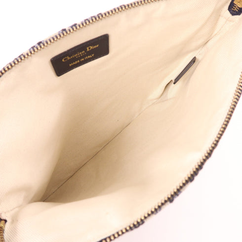 Christian Dior CD Clutch Bag Pouch Canvas