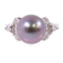 FINE JEWELRY Pearl 0.31ct Diamond Ring US#5 18K White Gold