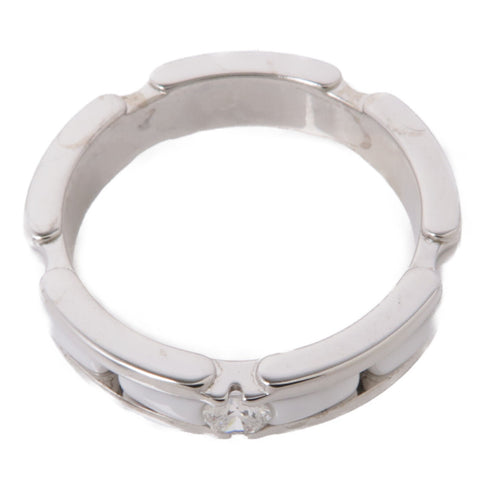 CHANEL CC Ultra Ring 18K White Gold Ceramic US#5.5
