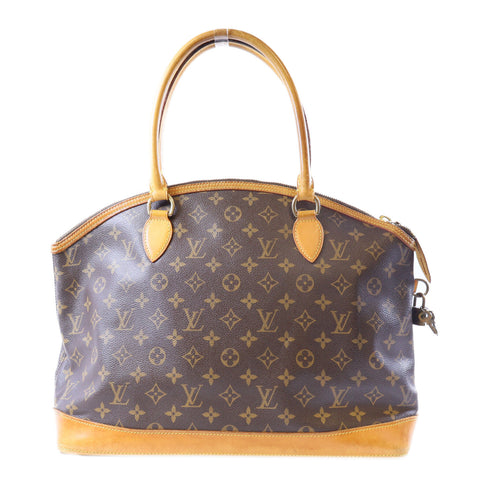 LOUIS VUITTON LV GHW Lockit Horizontal Handbag M40104 Monogram Brown v1