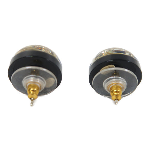 CHANEL CC Earrings Metal Blue/Gold/Black