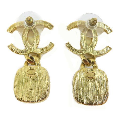 CHANEL CC Earrings Metal Gold v1