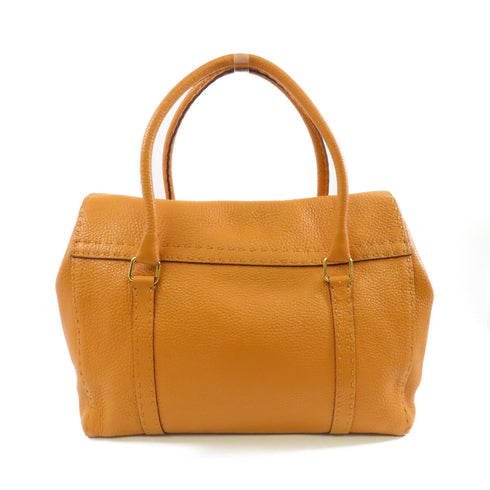 FENDI GHW Selleria Linda Shoulder Bag Handbag 2454-30.28073 Calfskin Light Brown