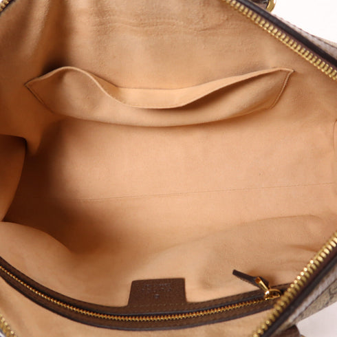 GUCCI GG GHW 2 Way Boston Bag Shoulder Bag 524532 Coated Canvas Brown