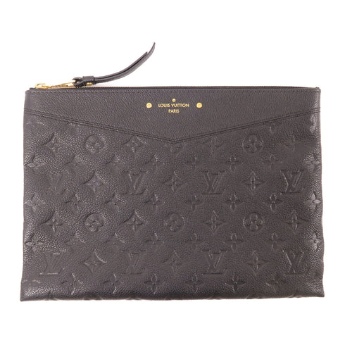 LOUIS VUITTON LV GHW Daily Pouch Clutch Bag M62937 Monogram Empreinte Black