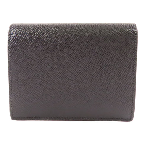 PRADA GHW Wallet 1MV204 Calfskin Leather Black