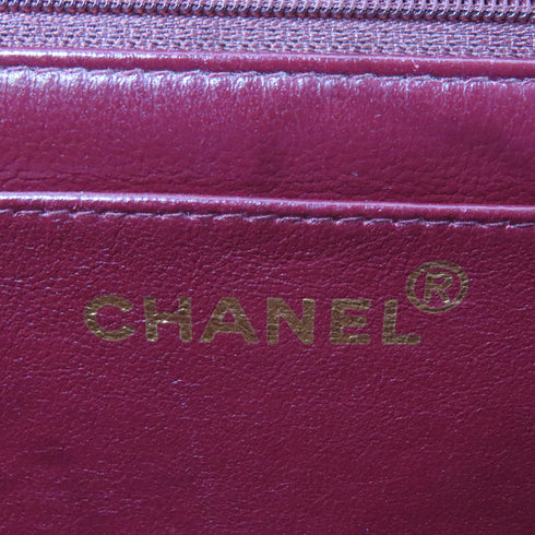 CHANEL Black Diamond style cowhide leather Vintage Shoulder Bag Golden cross...