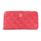 CHANEL CC GHW Zipper Wallet AP0226 Calfskin Leather Pink
