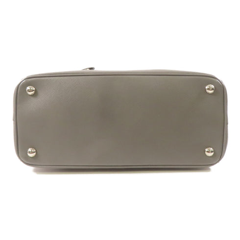 PRADA SHW Saffiano Lux Bag 2 Way Shoulder Bag Calfskin Leather Grey