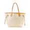 LOUIS VUITTON LV GJW Neverfull MM Tote Bag Shoulder Bag N51107 Damier Azur White