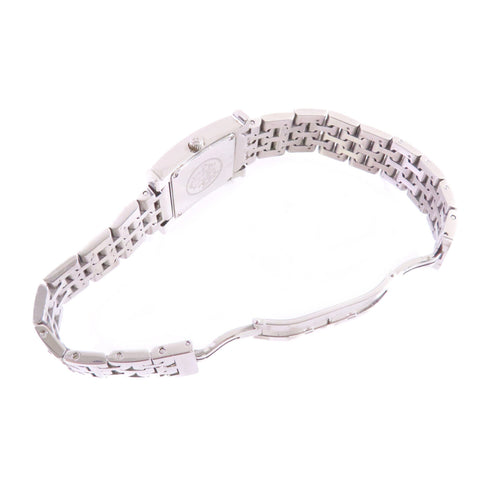 HERMES SHW Medium Heure H Quartz Watch Stainless Steel White Silver Tone Color