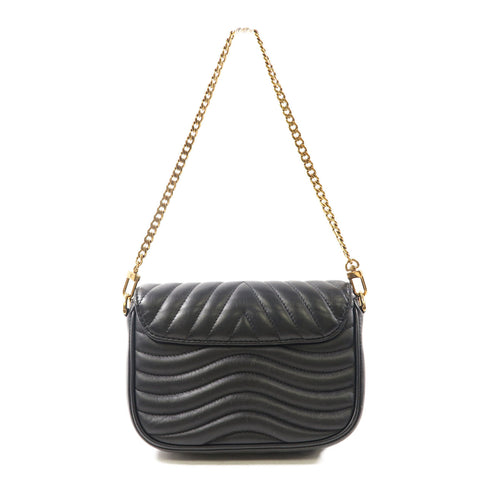 LOUIS VUITTON LV GHW New Wave 2 Way Bag M56461 Calfskin Leather Black v1