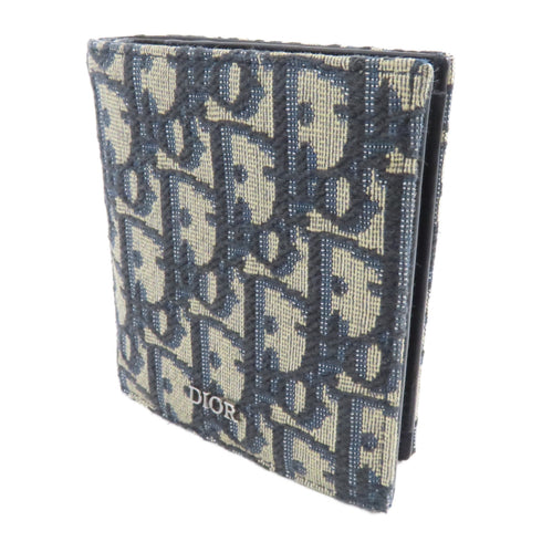 Christian Dior CD Wallet Canvas Navy
