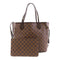 LOUIS VUITTON LV GHW Neverfull MM Shoulder Tote Bag N41358 Damier Brown v1