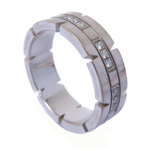 CARTIER Diamond Ring 18K White Gold Cartier#53 US#6.25