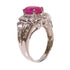 Fine Jewelry 2.10ct Ruby 1.12ct Diamond Ring US#5.5 PT900 Platinum