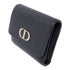 Christian Dior CD GHW Wallet Calfskin Leather Black
