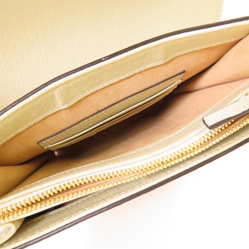 GUCCI GG GHW GG Emboss Messenger Bag Shoulder Bag 625782 Coated Canvas Brown