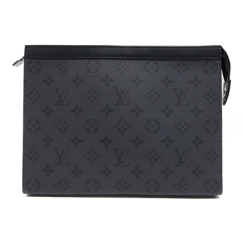 LOUIS VUITTON LV SHW Pochette Voyage MM Clutch M69535 Monogram Grey/Black