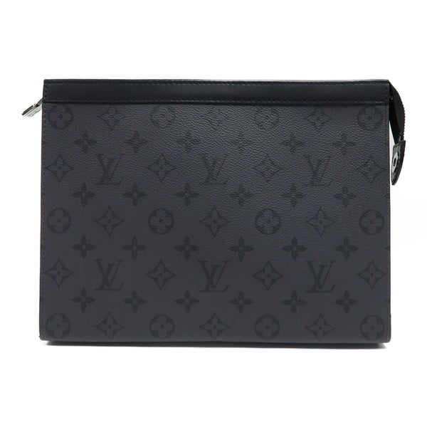 LOUIS VUITTON LV SHW Pochette Voyage MM Clutch M69535 Monogram Grey/Black