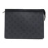 LOUIS VUITTON LV SHW Pochette Voyage MM Clutch M69535 Monogram Grey/Black