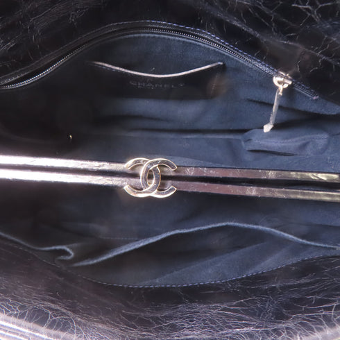 CHANEL CC SHW Chain Shoulder Bag Calfskin Leather Black v6