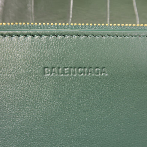 BALENCIAGA GHW Shoulder Bag 674693 Calfskin Leather Green