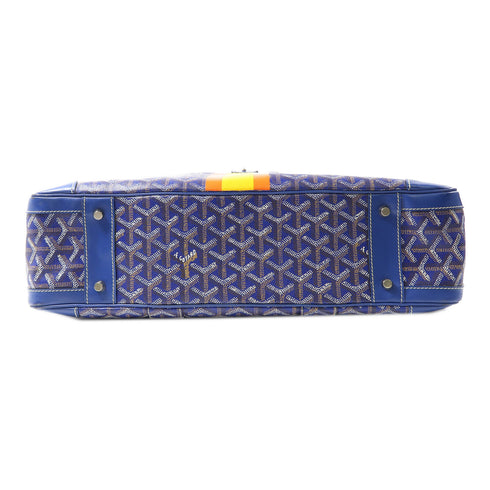 GOYARD SHW Ambassade MM Handbag Coated Canvas/Leather Blue