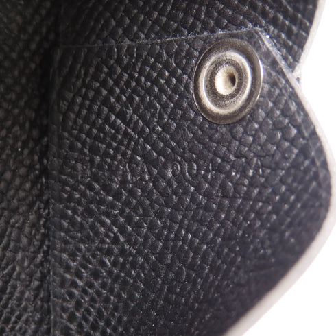 HERMES Calvi Verso Card Holder Card Case Epsom Leather Black Noir