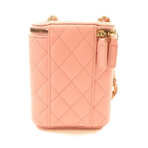 CHANEL CC GHW Chain Shoulder Bag Calfskin Leather AS3710 Pink