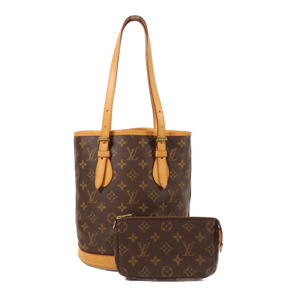 LOUIS VUITTON LV GHW Petit Bucket Shoulder Bag M42238 Monogram Brown