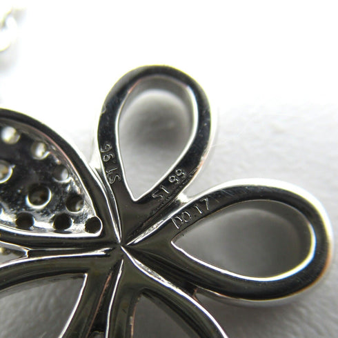 Ponte Vecchio Multicolor 0.17ct Diamond Necklace 18K White Gold 12.1g