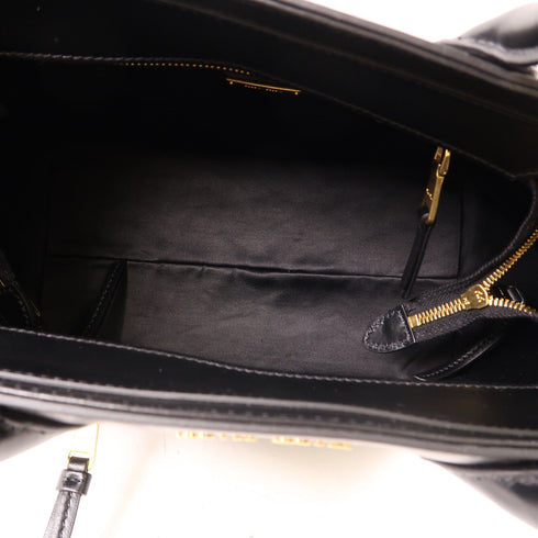 MIU MIU GHW Hand Bag 5BG137 Calfskin Leather Black