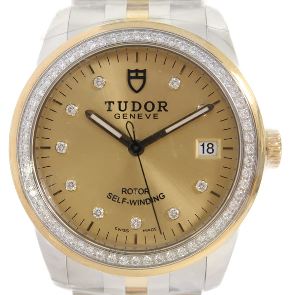 TUDOR Glamour Date Automatic Watch 55023 Stainless Steel/18K Yellow Gold Gold