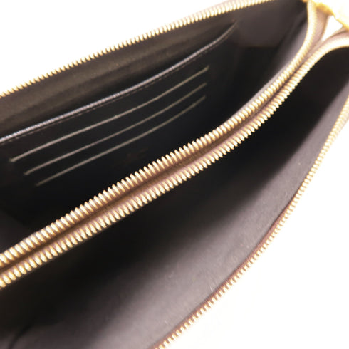 LOUIS VUITTON LV GHW Double Zip Pochette Shoulder Bag M69203 Monogram Brown