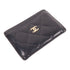 CHANEL CC GHW Card Case/Card Holder Calfskin Leather Black